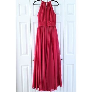 Azazie Merlot Chiffon Maxidress Bridesmaid Dress Small